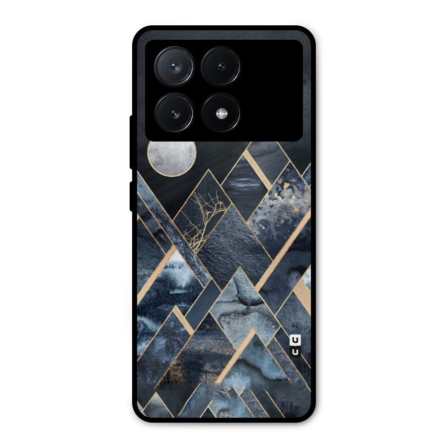 Abstract Scenic Design Metal Back Case for Poco X6 Pro