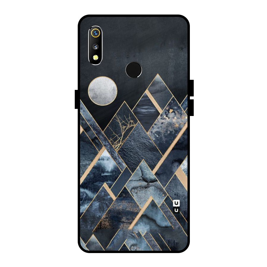 Abstract Scenic Design Metal Back Case for Realme 3i