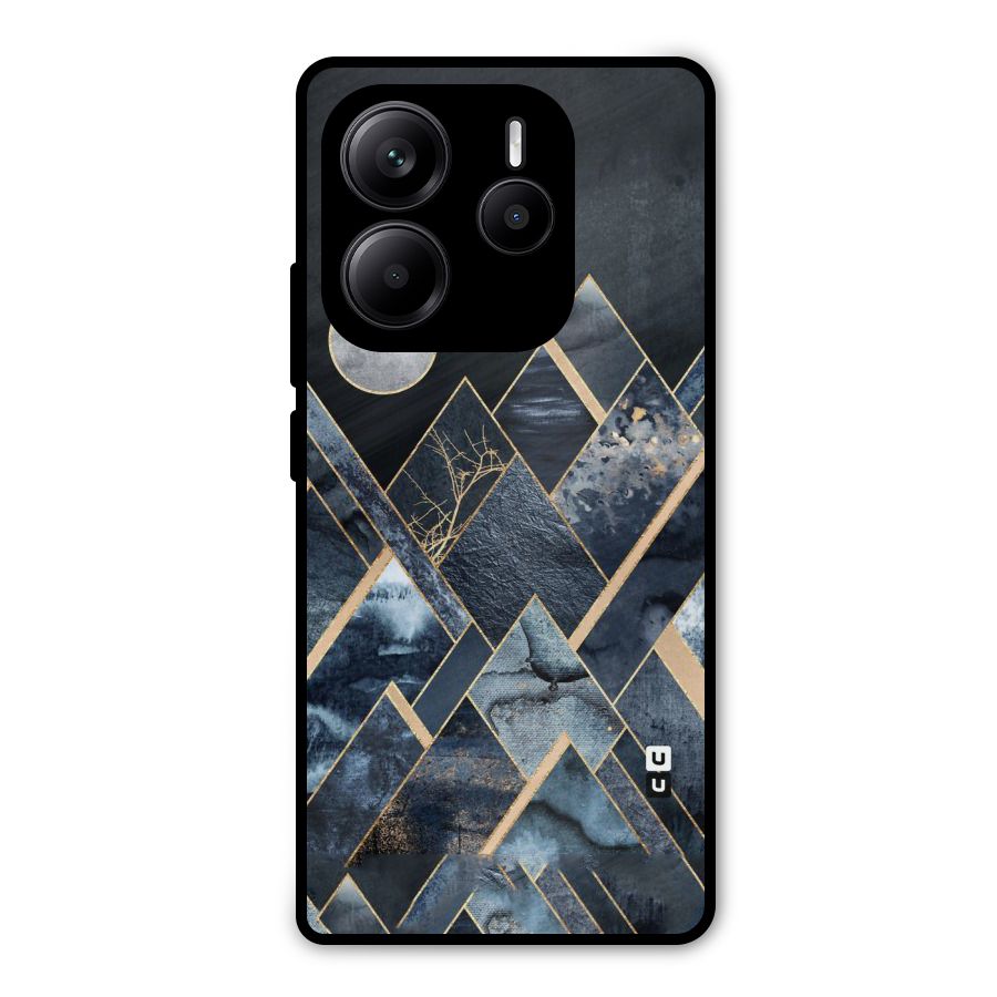 Abstract Scenic Design Metal Back Case for Redmi Note 14 5G