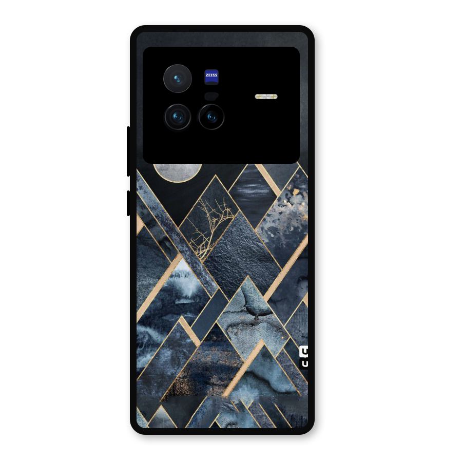 Abstract Scenic Design Metal Back Case for Vivo X80