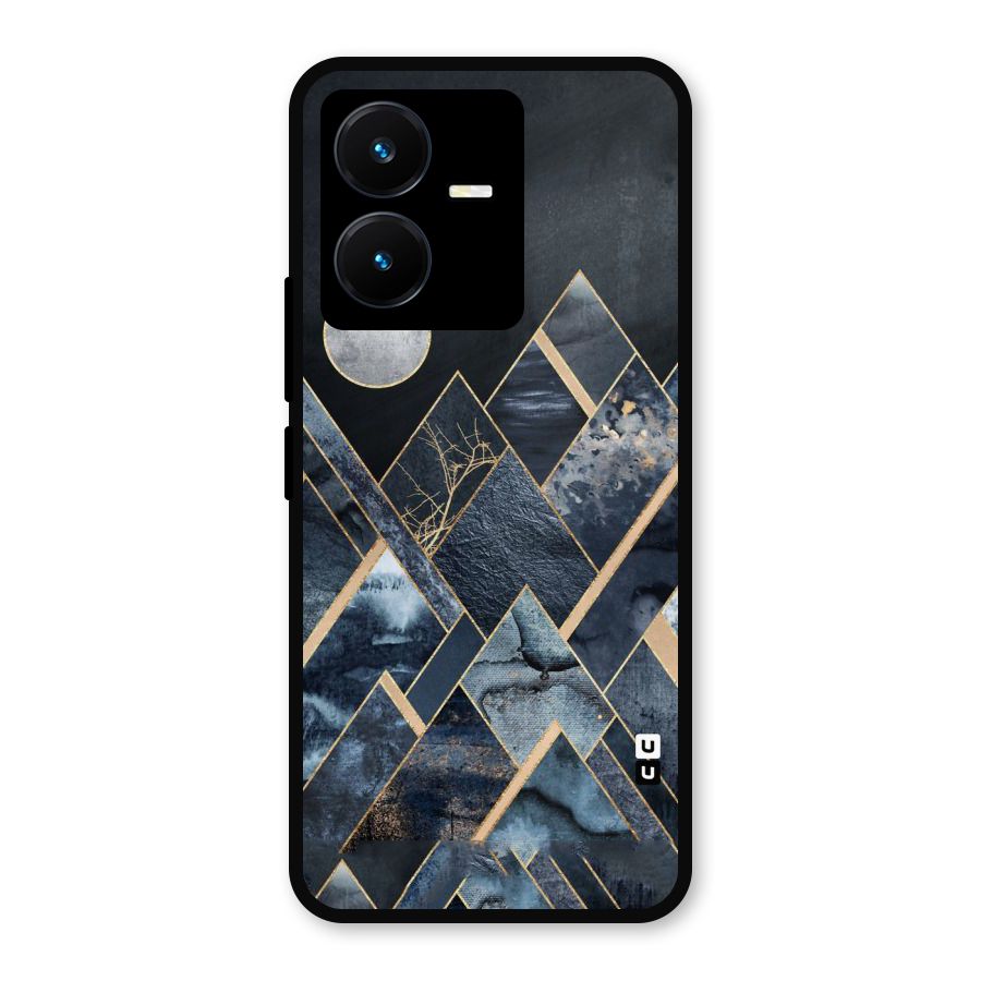 Abstract Scenic Design Metal Back Case for Vivo Y22s