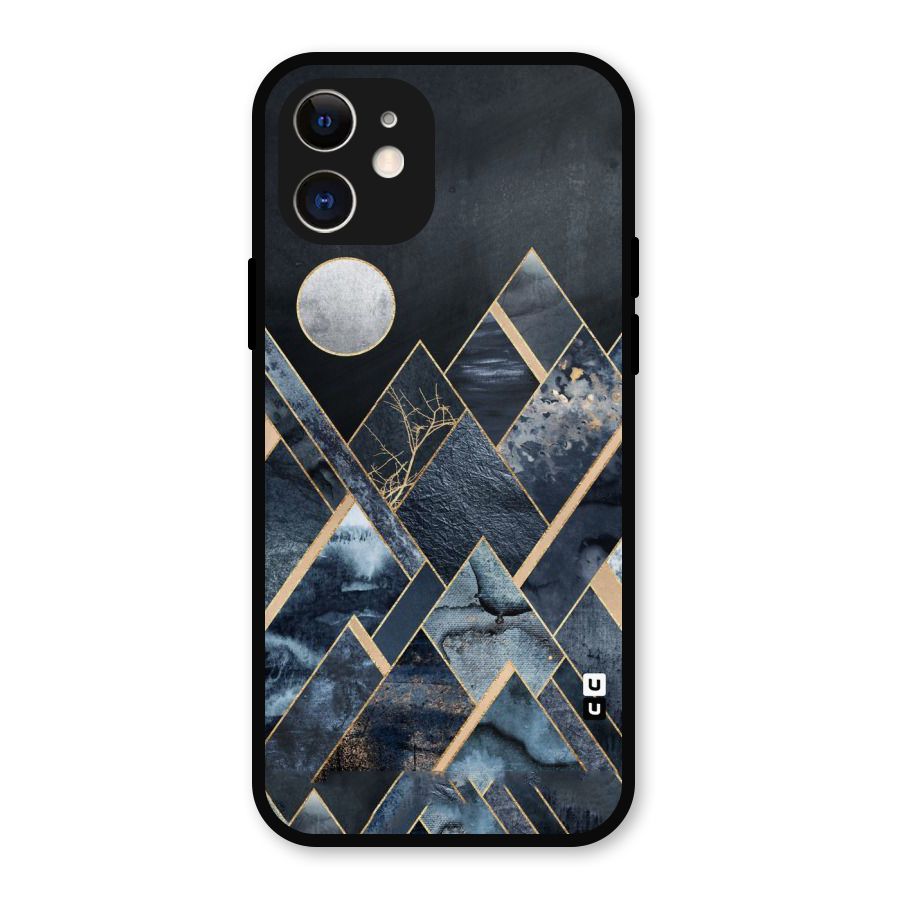 Abstract Scenic Design Metal Back Case for iPhone 12