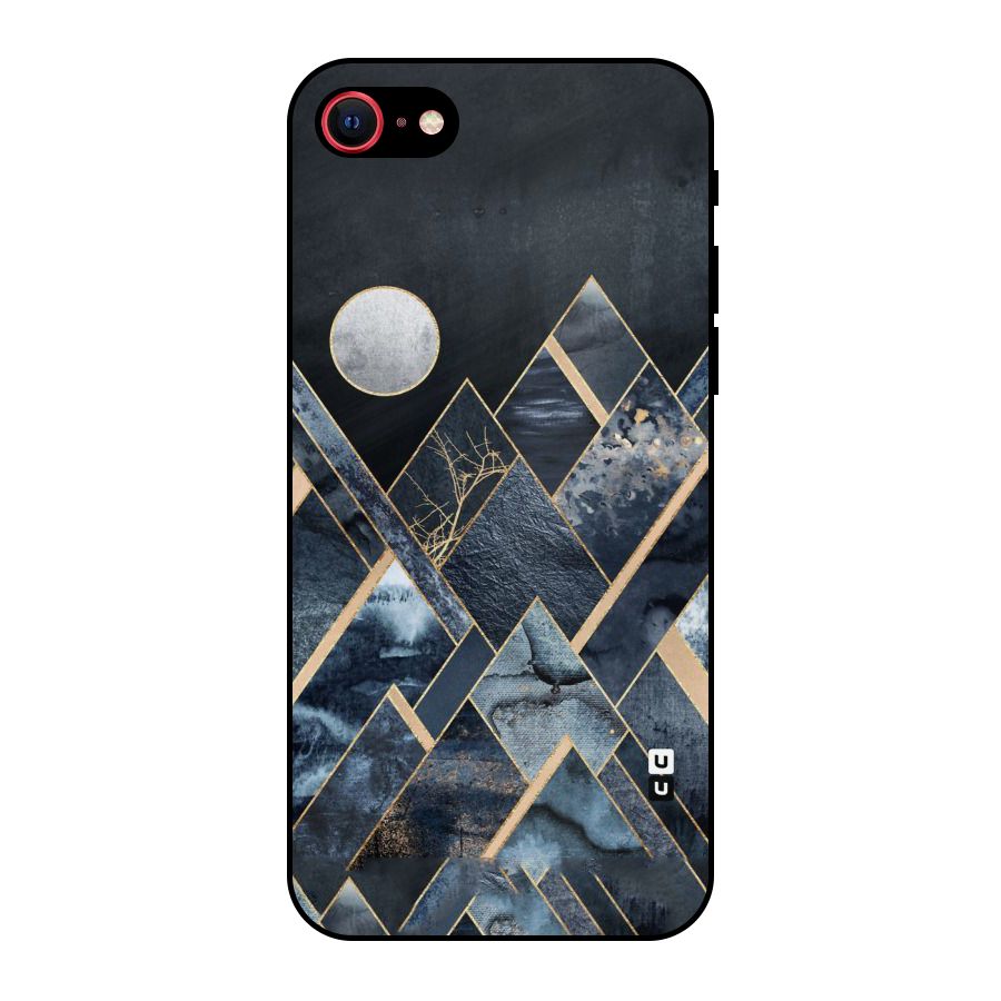 Abstract Scenic Design Metal Back Case for iPhone 7