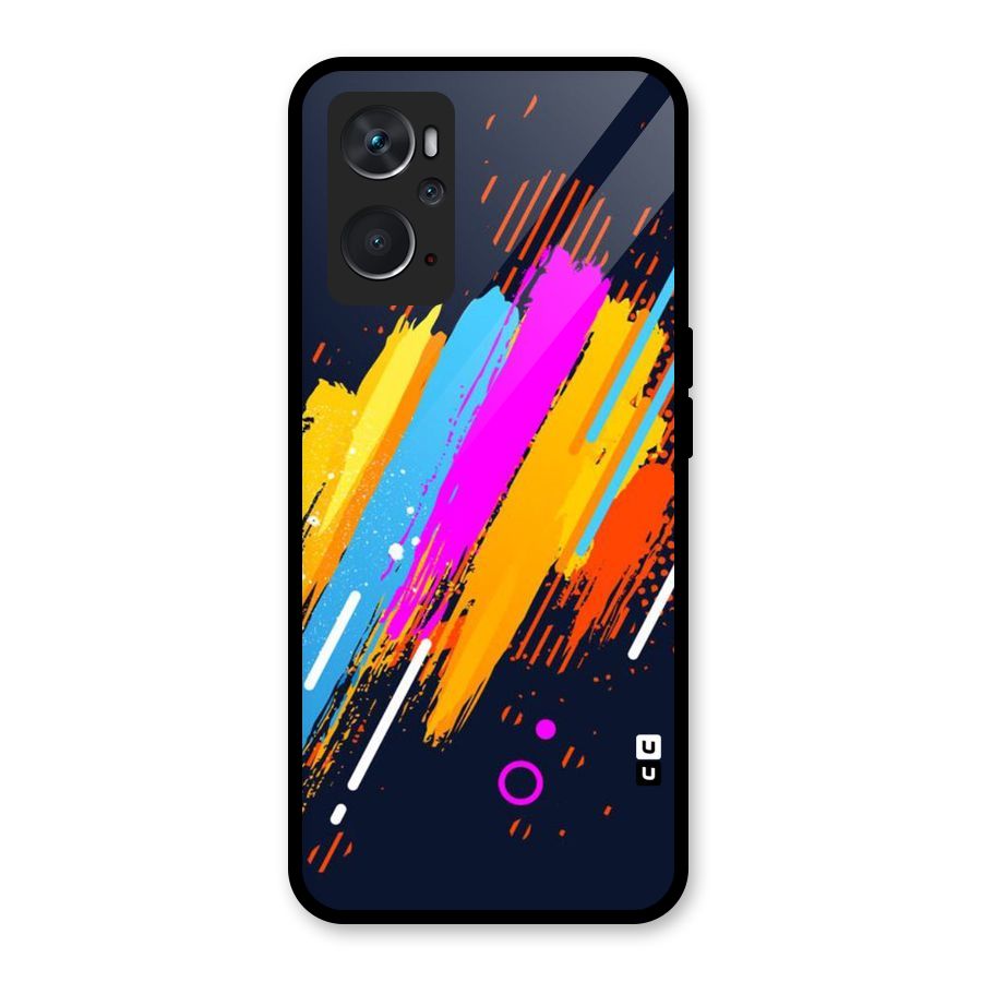 Abstract Shades Glass Back Case for Oppo K10 4G