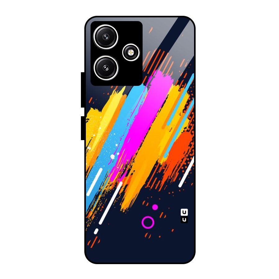 Abstract Shades Glass Back Case for Poco M6 Pro