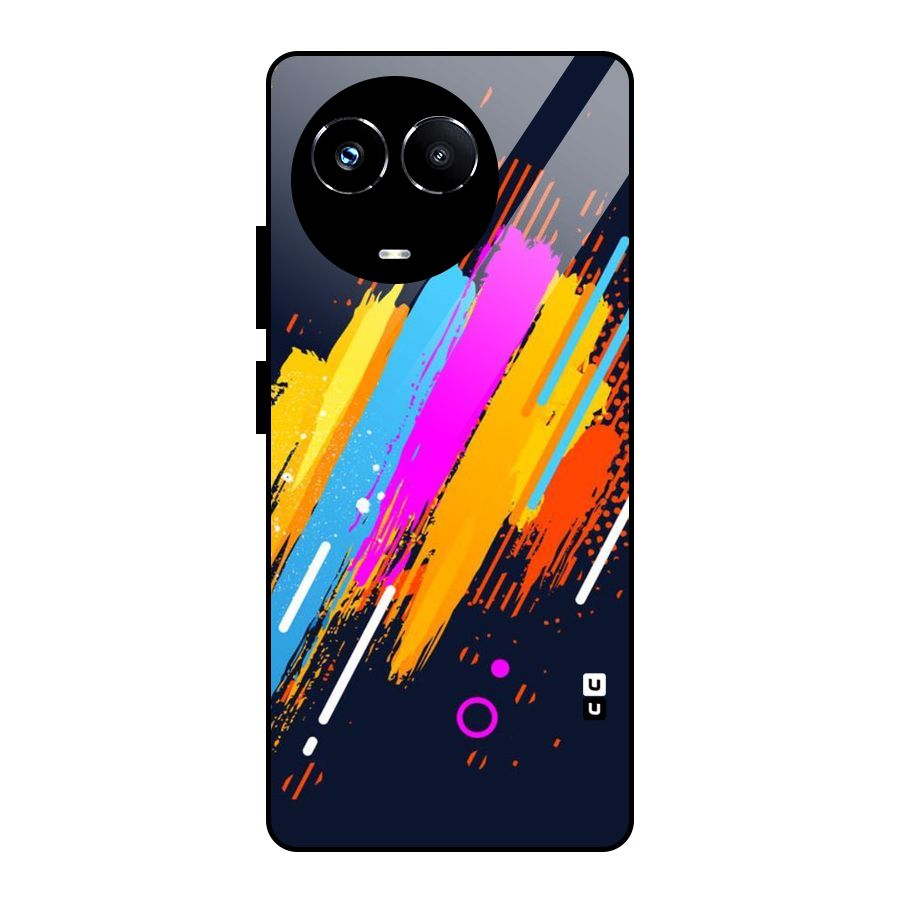 Abstract Shades Glass Back Case for Realme 11X