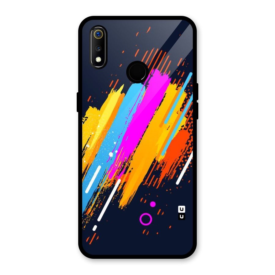 Abstract Shades Glass Back Case for Realme 3
