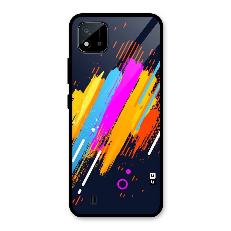 Abstract Shades Glass Back Case for Realme C11 2021