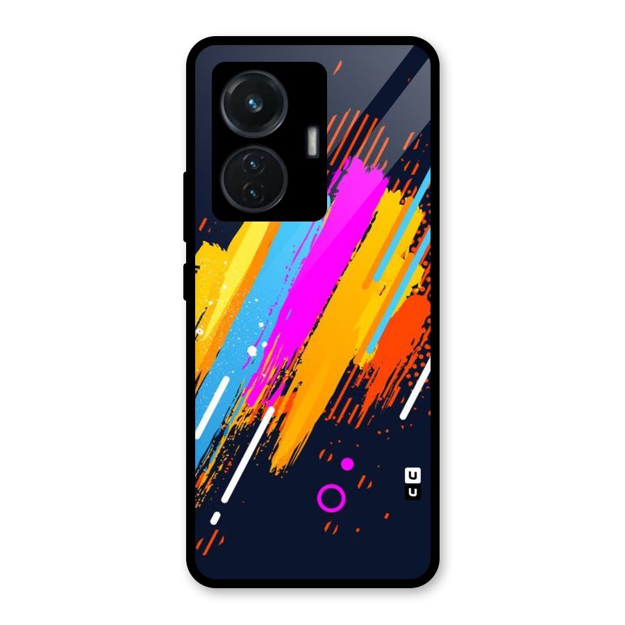 Abstract Shades Glass Back Case for Vivo T1 44W