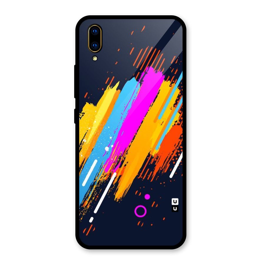 Abstract Shades Glass Back Case for Vivo V11 Pro
