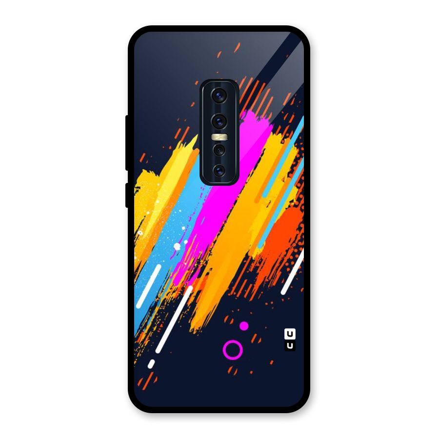Abstract Shades Glass Back Case for Vivo V17 Pro