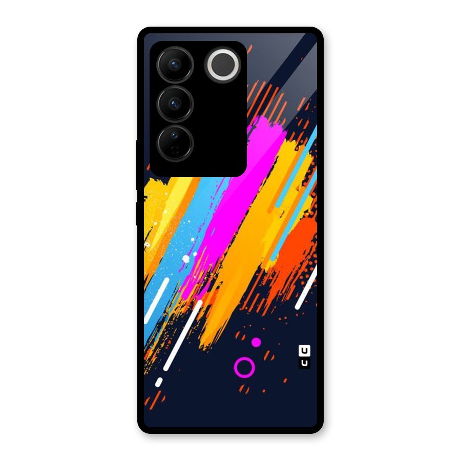 Abstract Shades Glass Back Case for Vivo V27 Pro