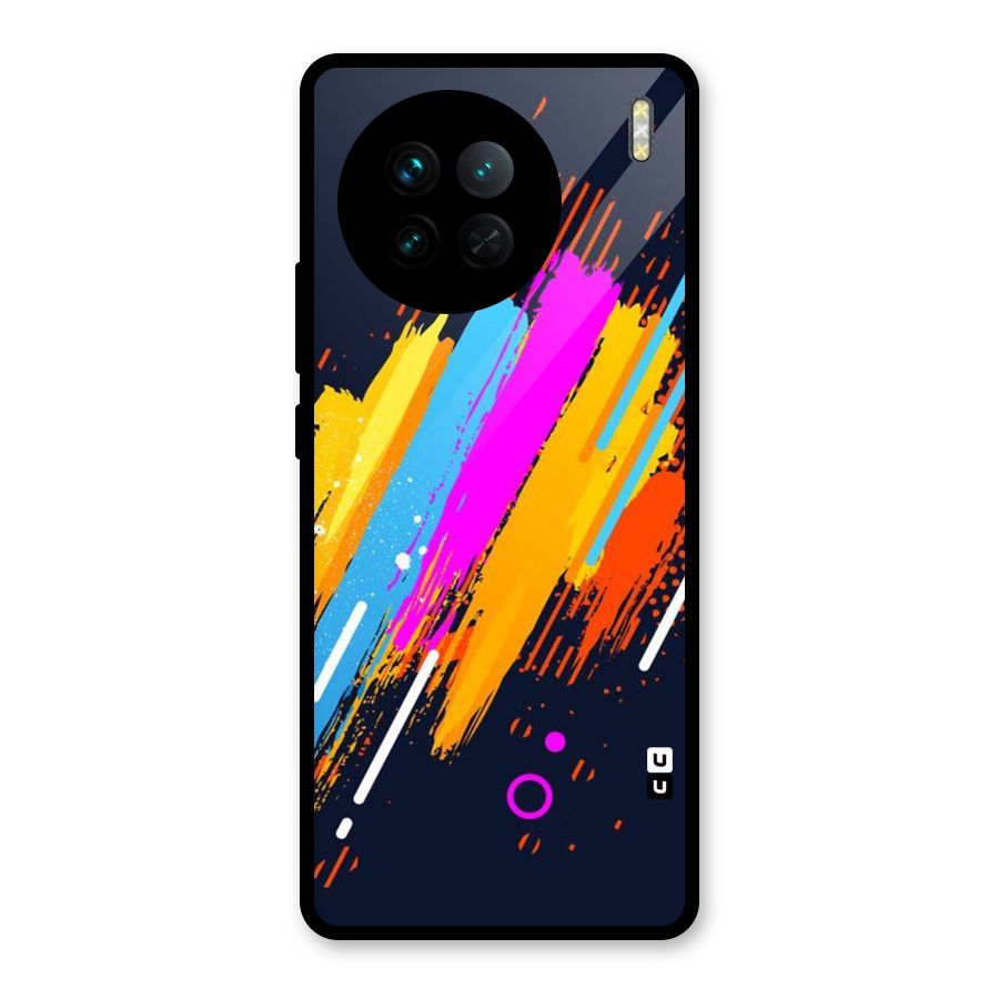 Abstract Shades Glass Back Case for Vivo X90