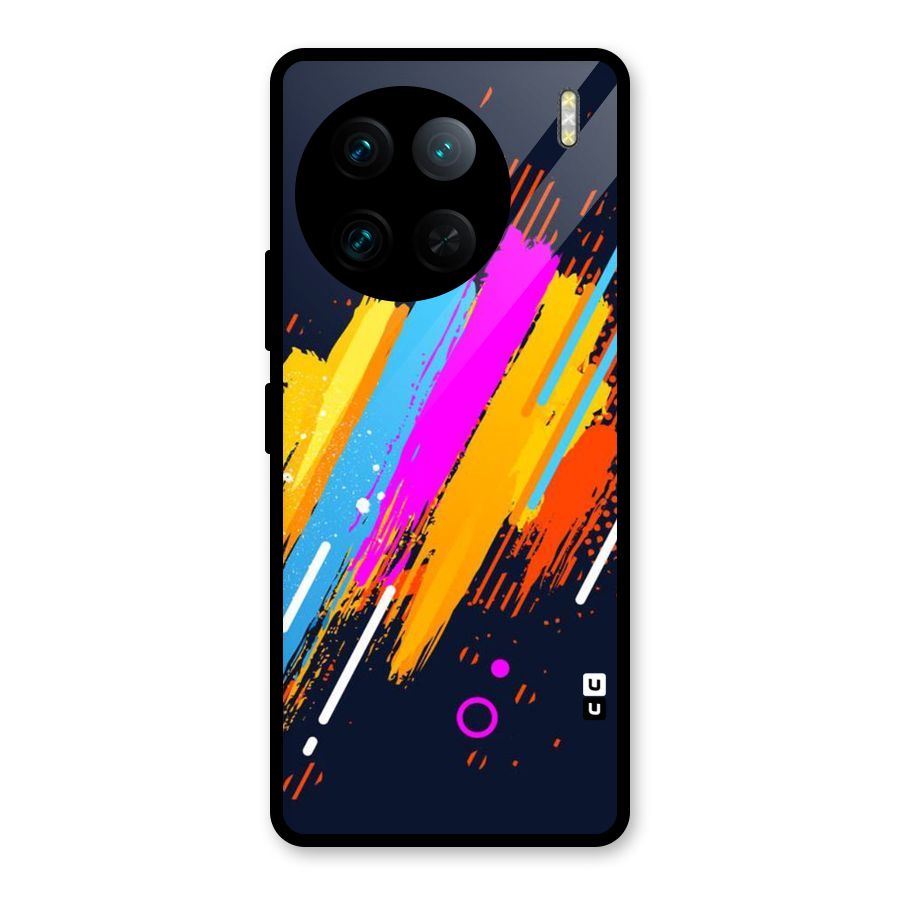 Abstract Shades Glass Back Case for Vivo X90 Pro