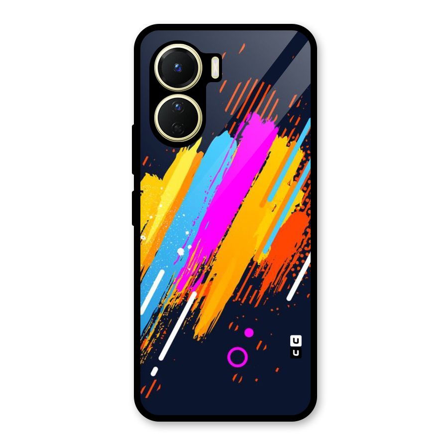 Abstract Shades Glass Back Case for Vivo Y56