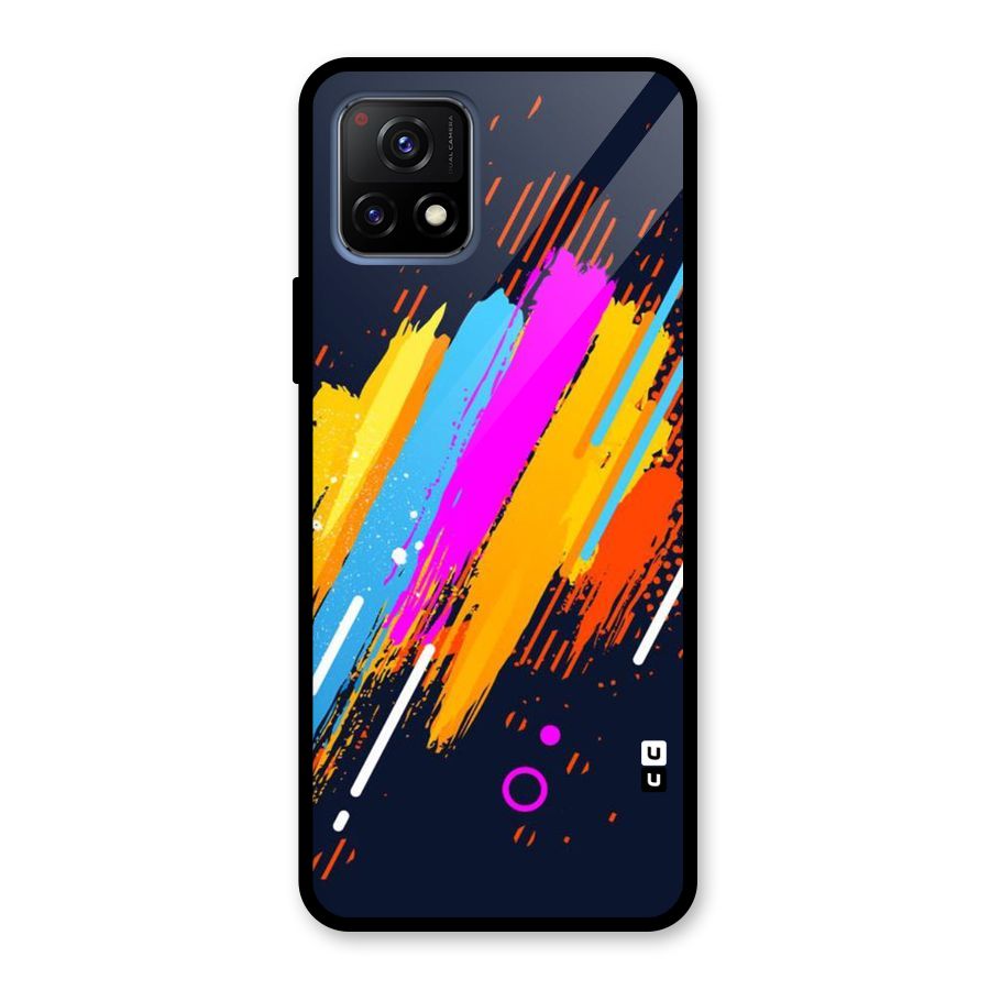 Abstract Shades Glass Back Case for Vivo Y72 5G