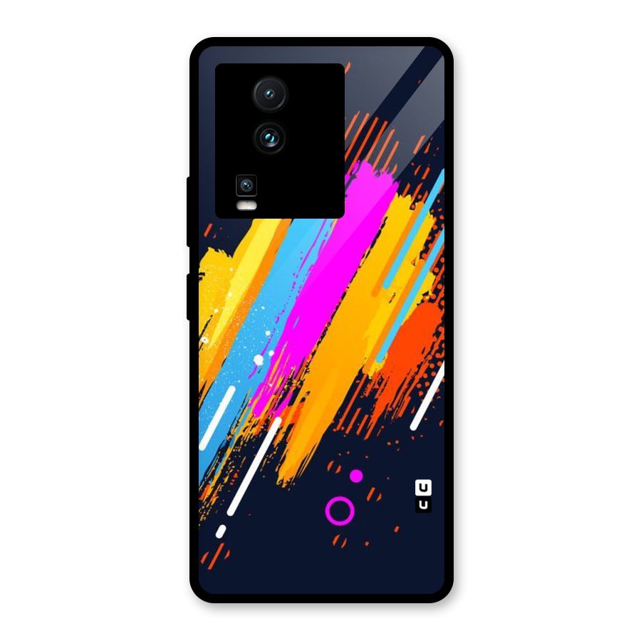 Abstract Shades Glass Back Case for Vivo iQOO Neo 7