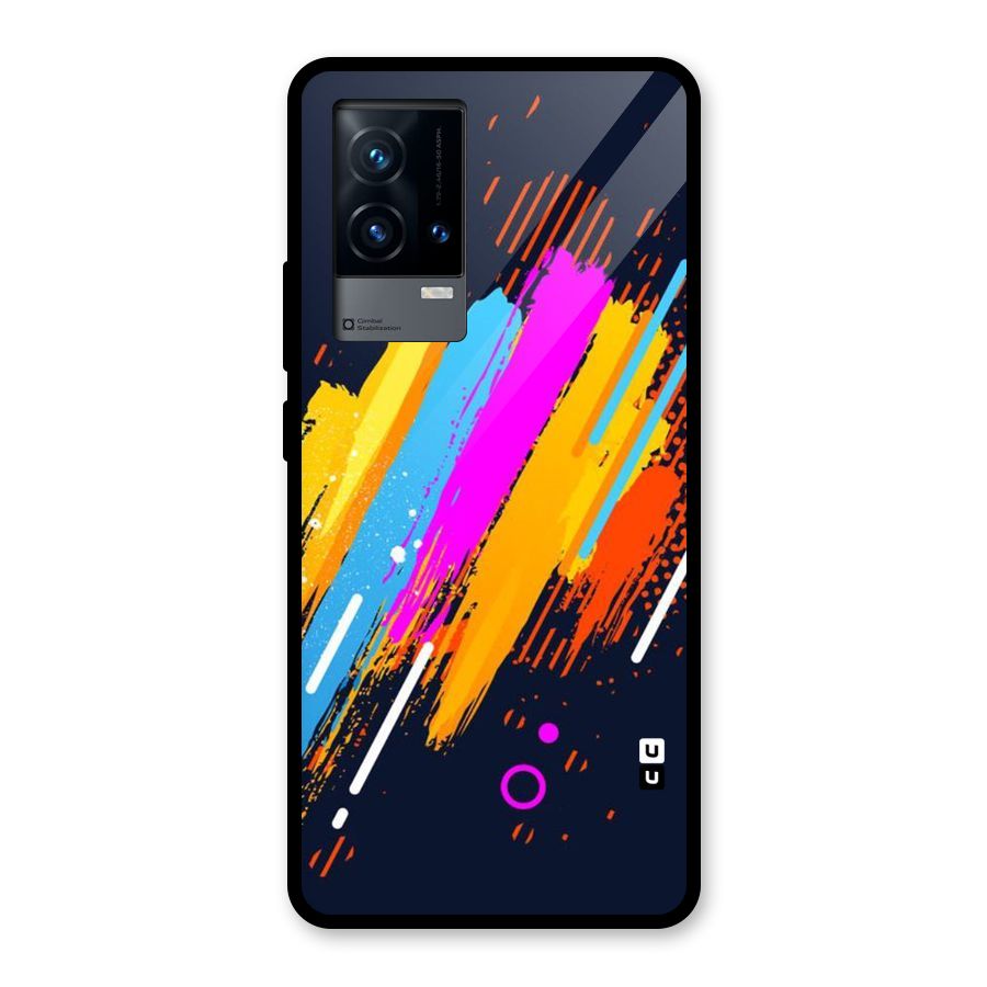 Abstract Shades Glass Back Case for iQOO 9 5G