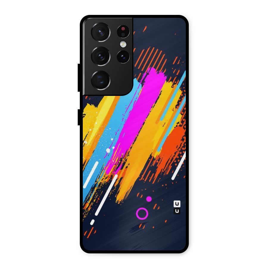 Abstract Shades Metal Back Case for Galaxy S21 Ultra 5G