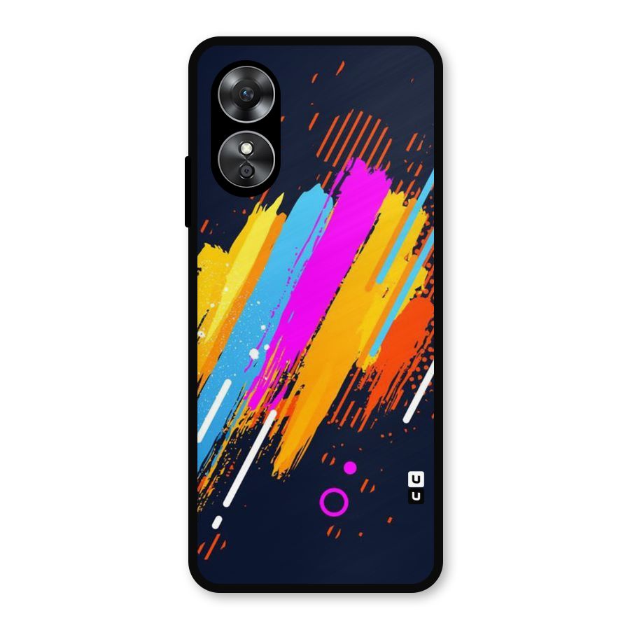 Abstract Shades Metal Back Case for Oppo A17