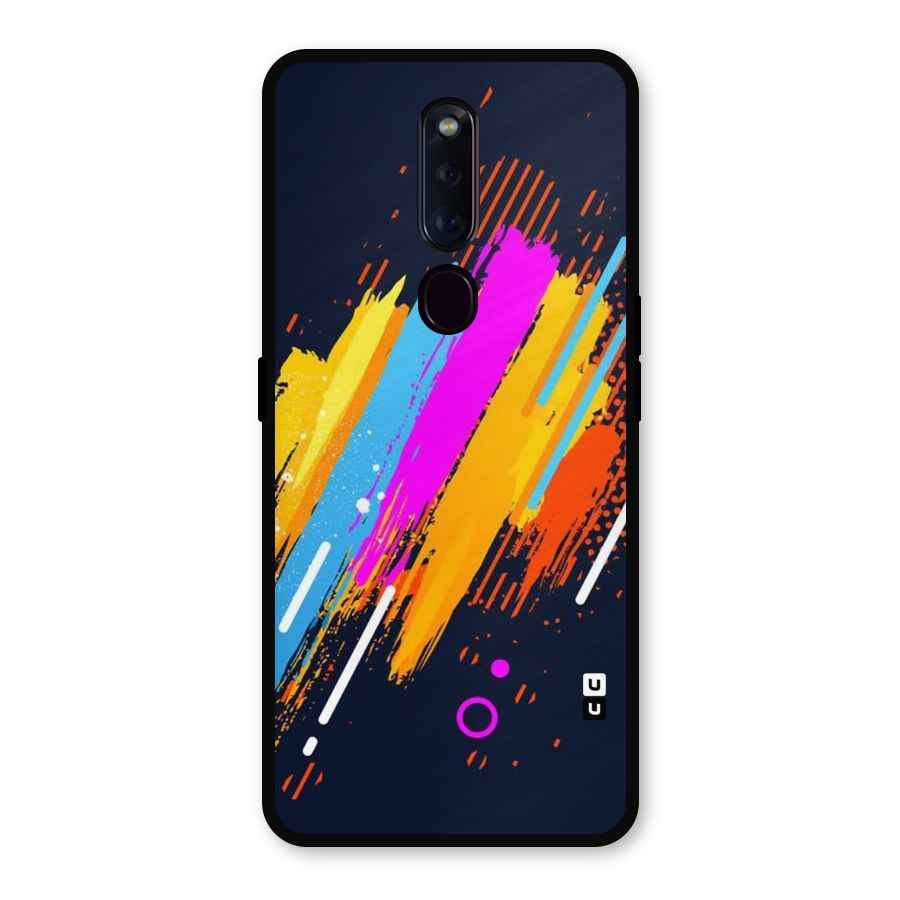 Abstract Shades Metal Back Case for Oppo F11 Pro