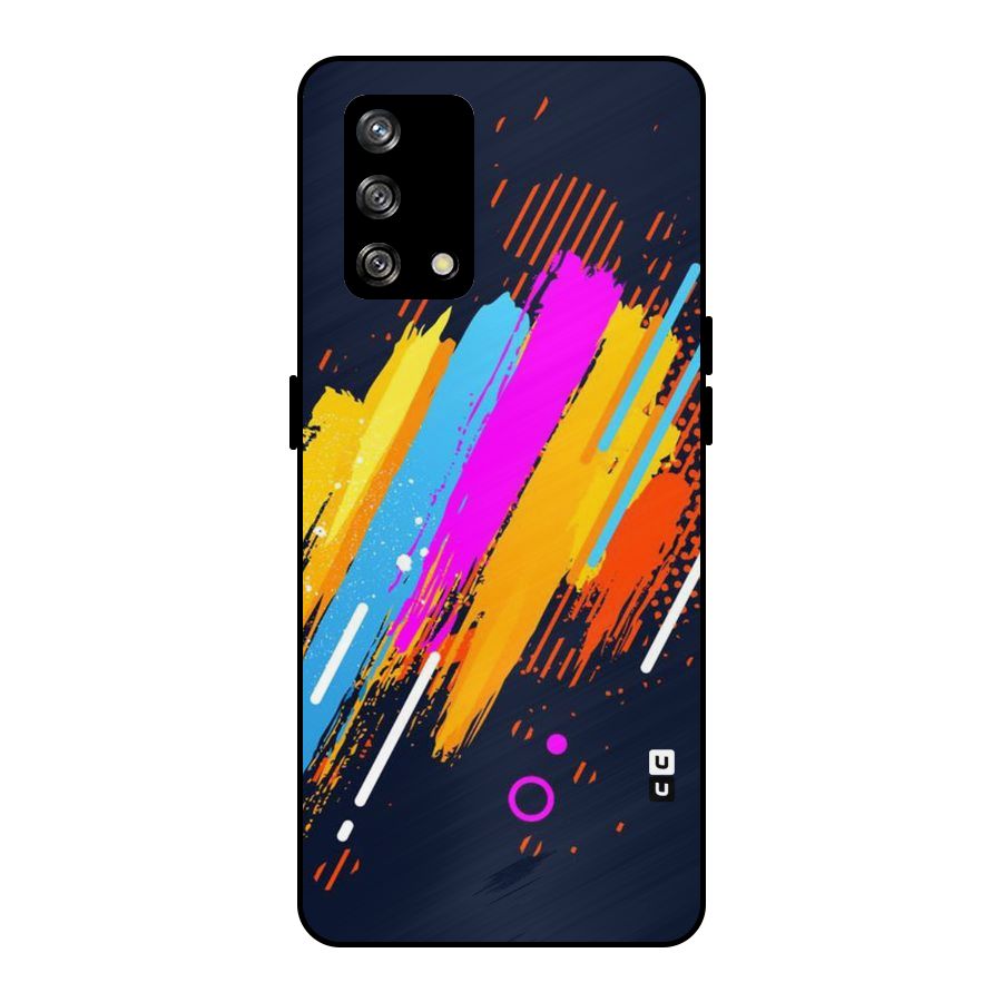 Abstract Shades Metal Back Case for Oppo F19