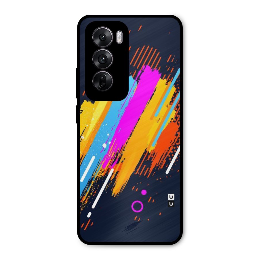Abstract Shades Metal Back Case for Oppo Reno12