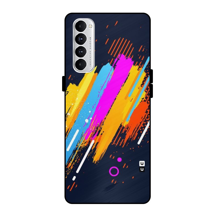 Abstract Shades Metal Back Case for Oppo Reno4 Pro