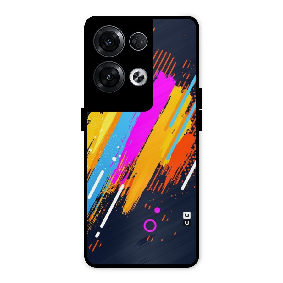 Abstract Shades Metal Back Case for Oppo Reno8 Pro 5G