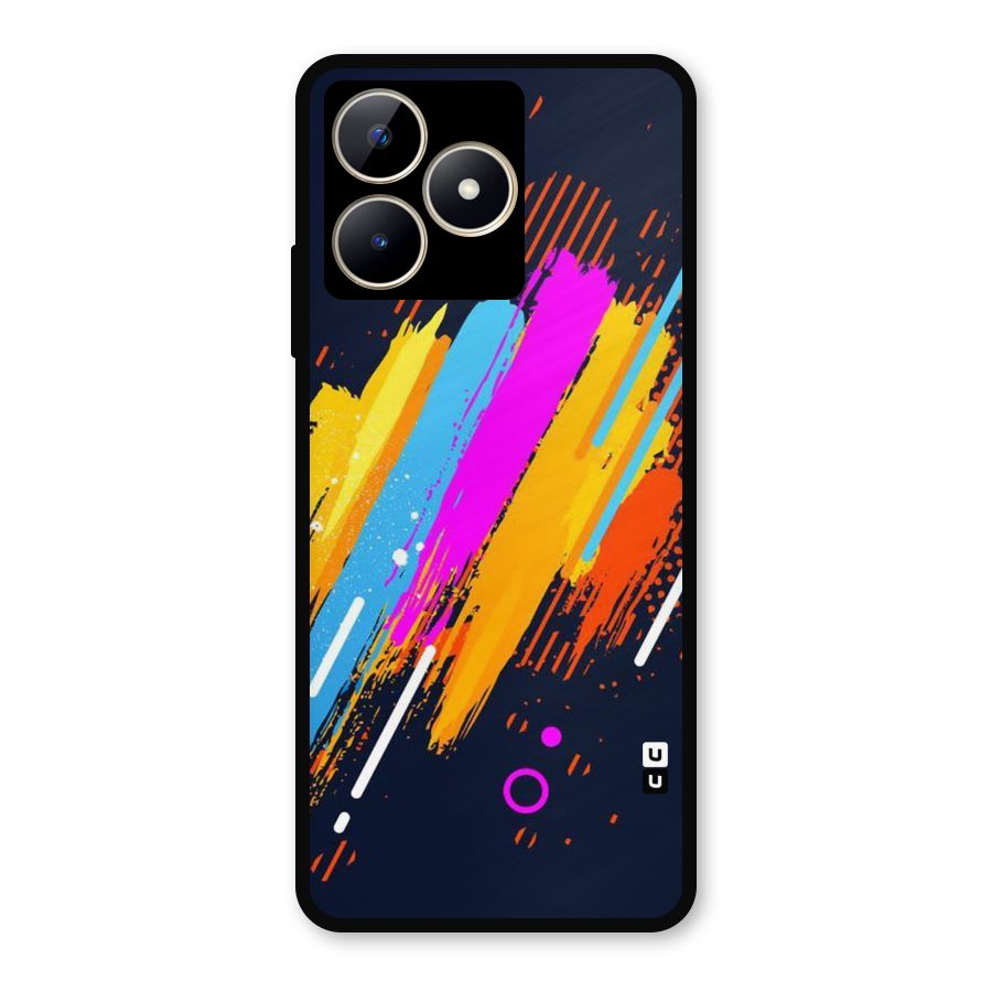 Abstract Shades Metal Back Case for Realme C53
