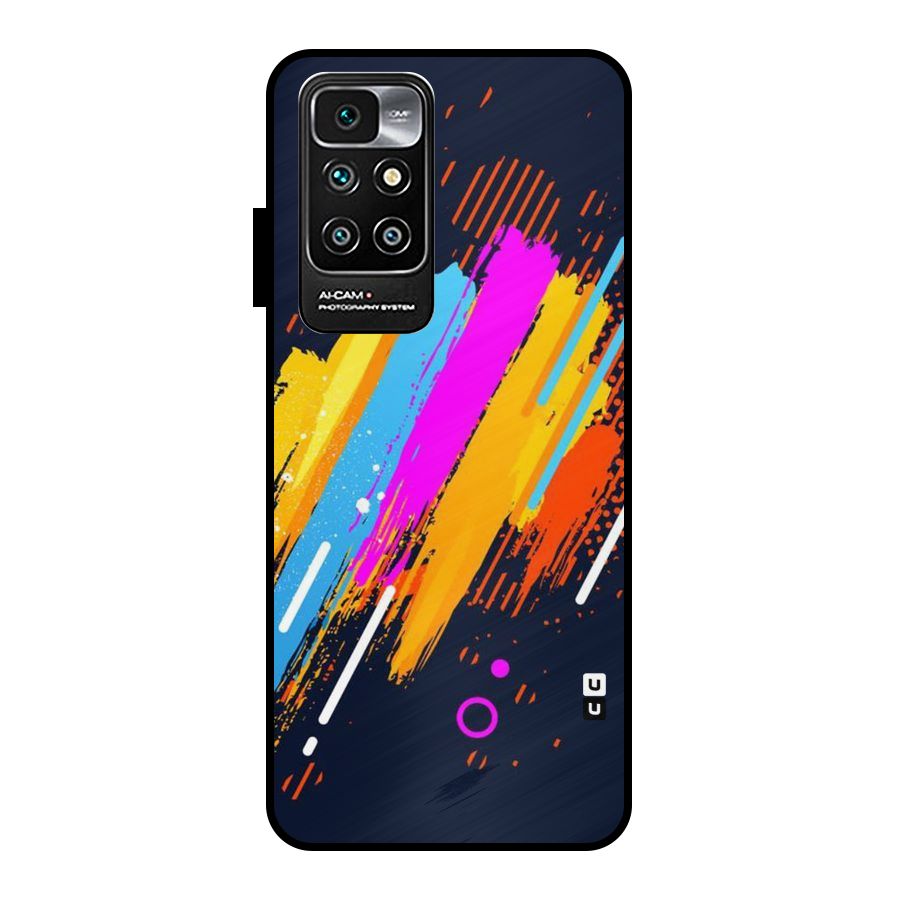 Abstract Shades Metal Back Case for Redmi 10 Prime