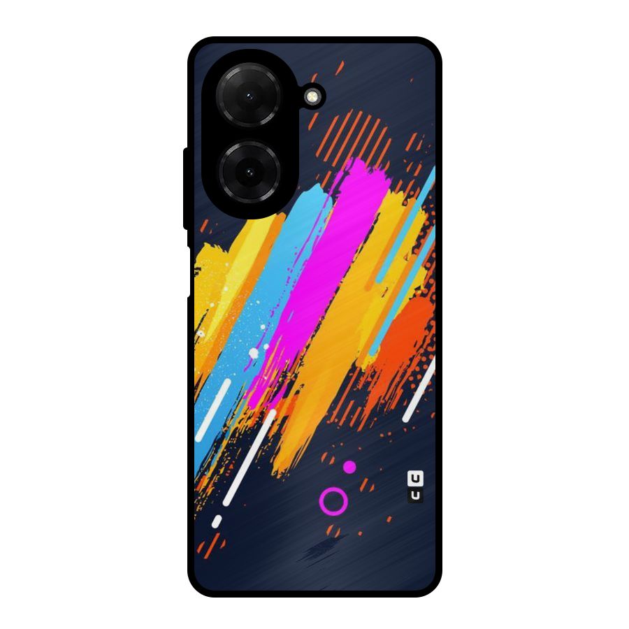 Abstract Shades Metal Back Case for Redmi A5 4G