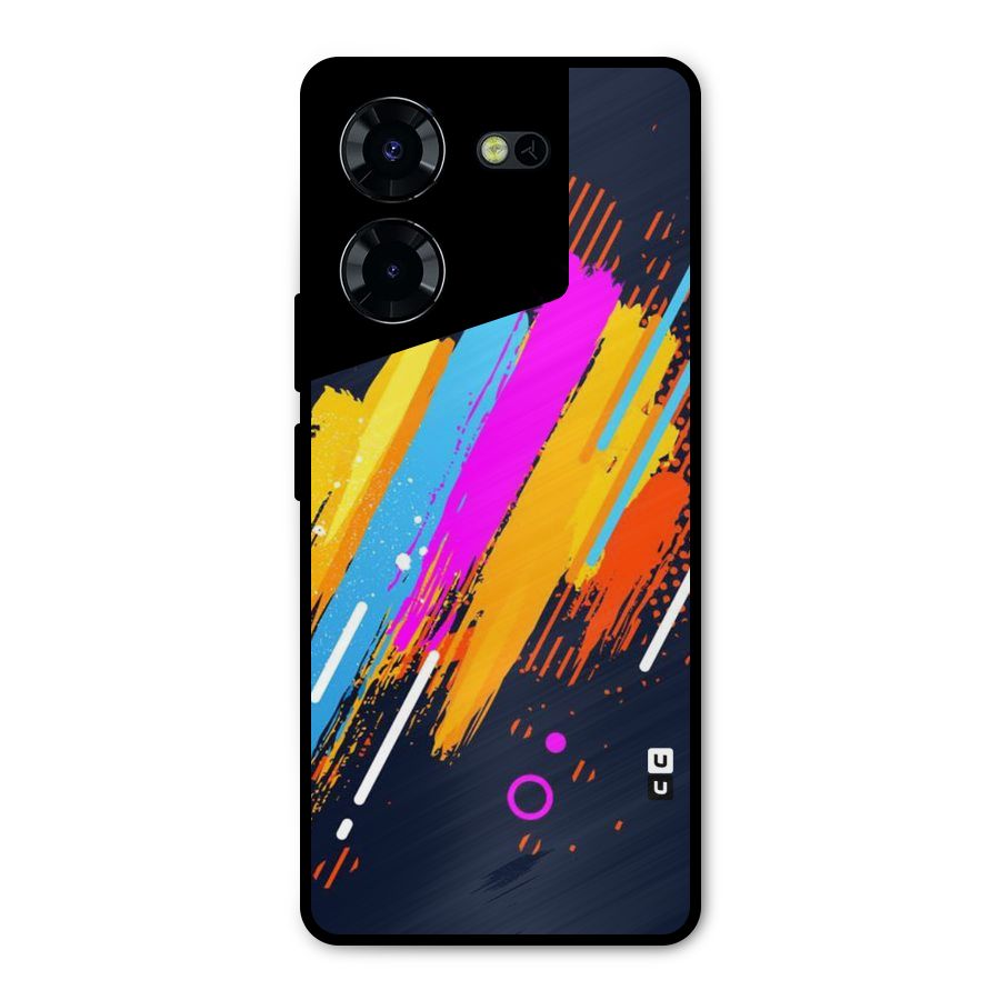 Abstract Shades Metal Back Case for Tecno Pova 5 Pro 5G