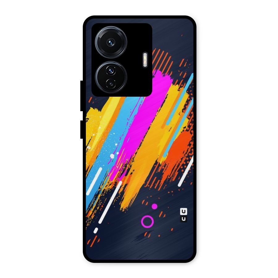 Abstract Shades Metal Back Case for Vivo T1 Pro