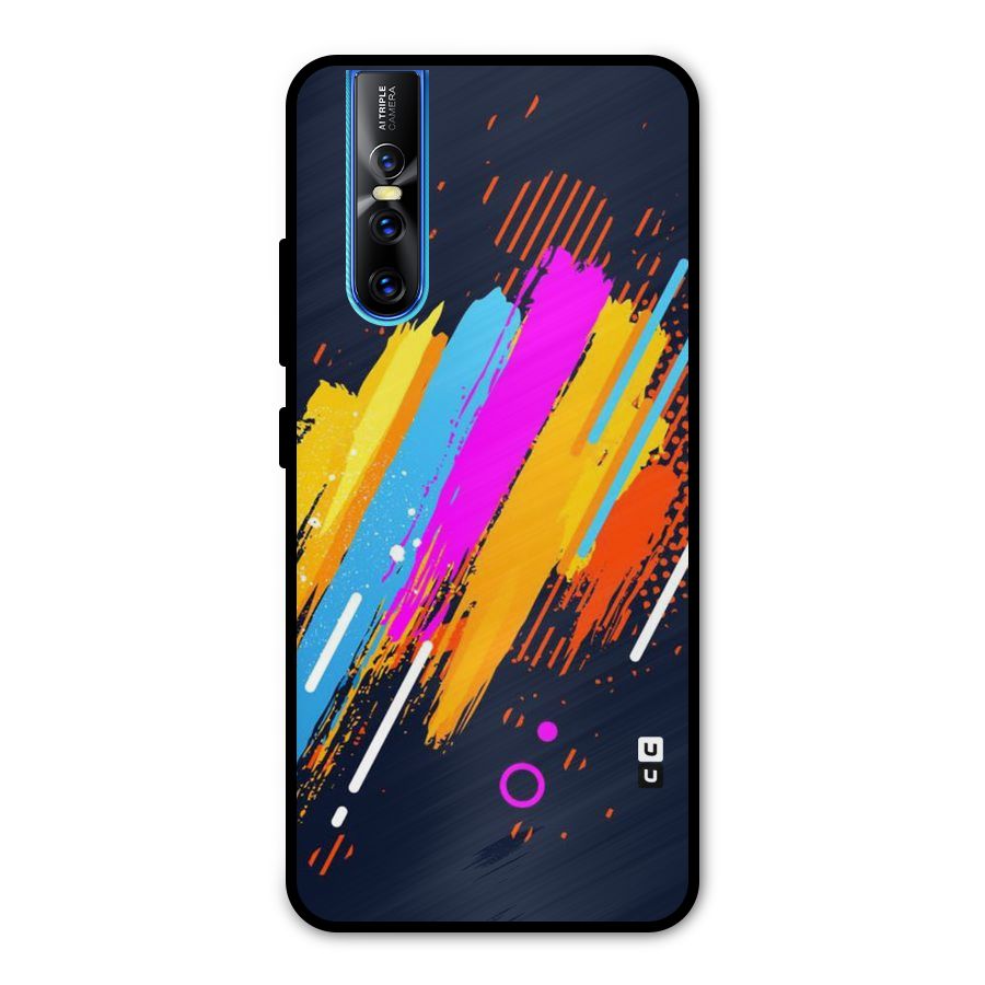 Abstract Shades Metal Back Case for Vivo V15 Pro