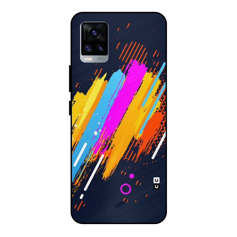 Abstract Shades Metal Back Case for Vivo V20 2021