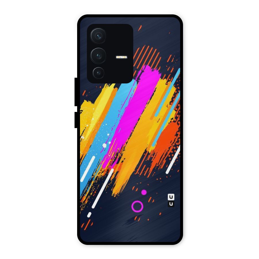 Abstract Shades Metal Back Case for Vivo V23 5G