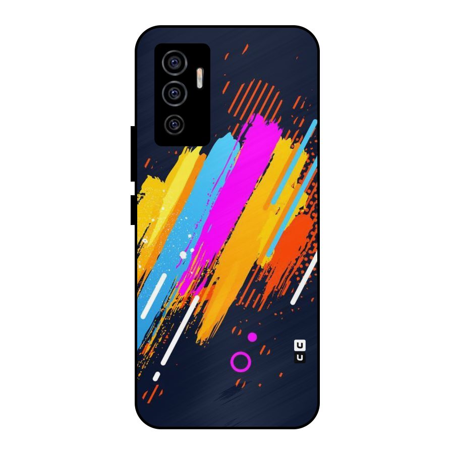Abstract Shades Metal Back Case for Vivo V23e