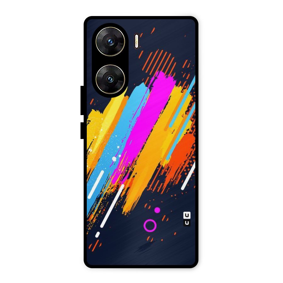 Abstract Shades Metal Back Case for Vivo V29e