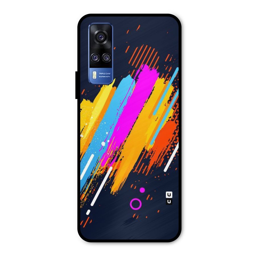 Abstract Shades Metal Back Case for Vivo Y51A