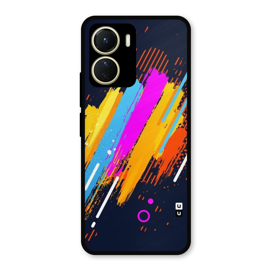 Abstract Shades Metal Back Case for Vivo Y56