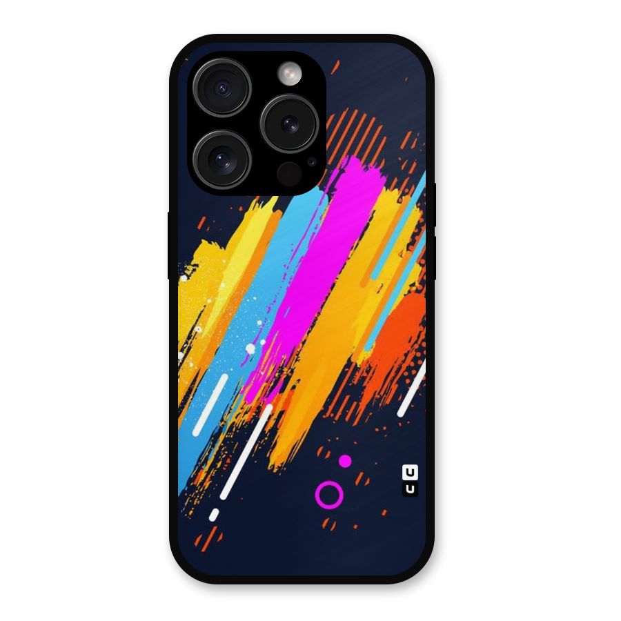 Abstract Shades Metal Back Case for iPhone 15 Pro