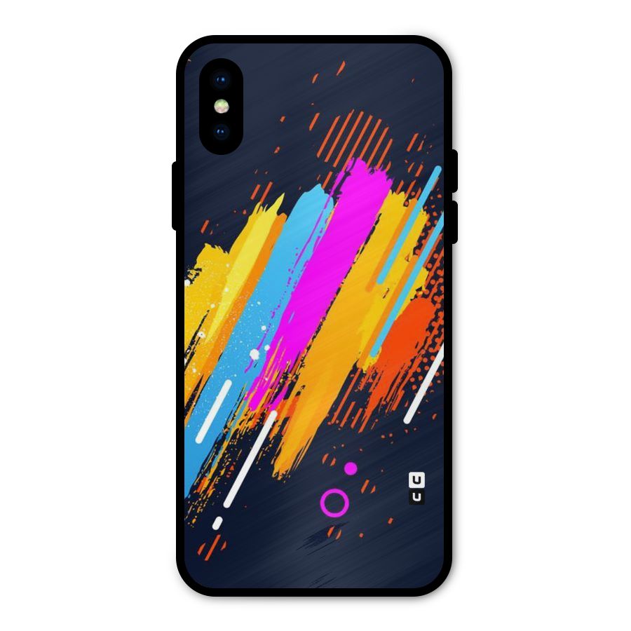 Abstract Shades Metal Back Case for iPhone XS