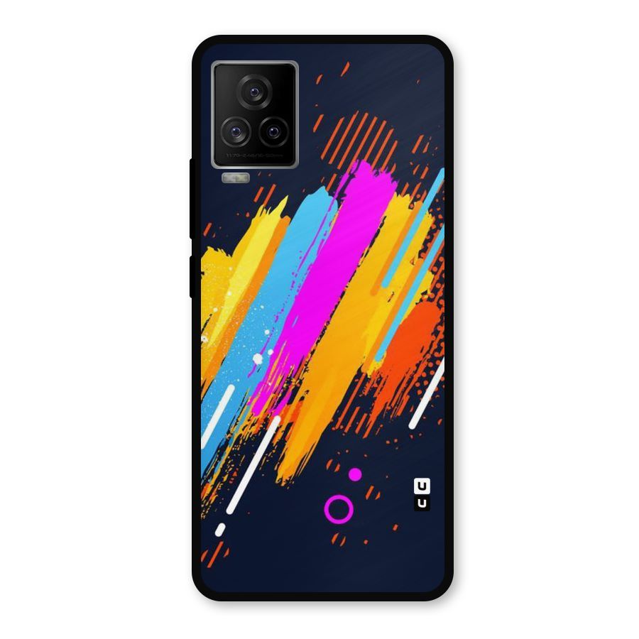 Abstract Shades Metal Back Case for iQOO 7 Legend 5G
