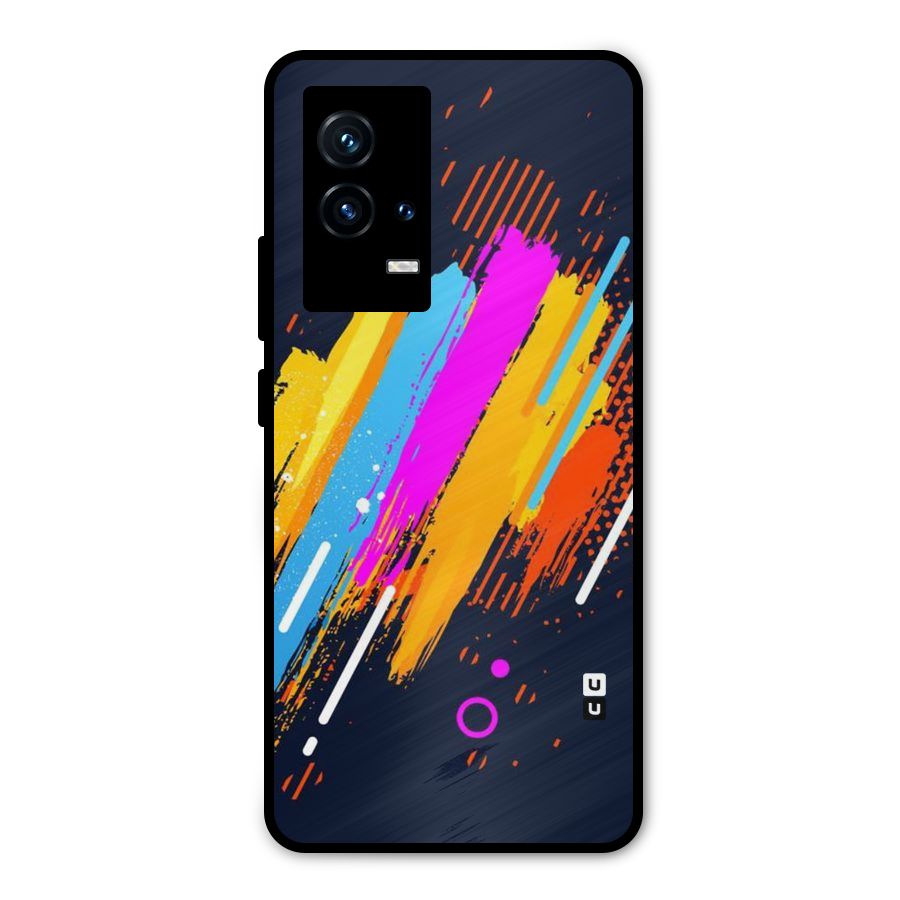 Abstract Shades Metal Back Case for iQOO 9 5G