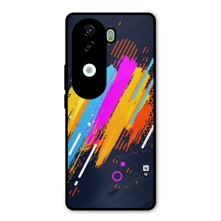 Abstract Shades Metal Back Case for iQOO Z9s