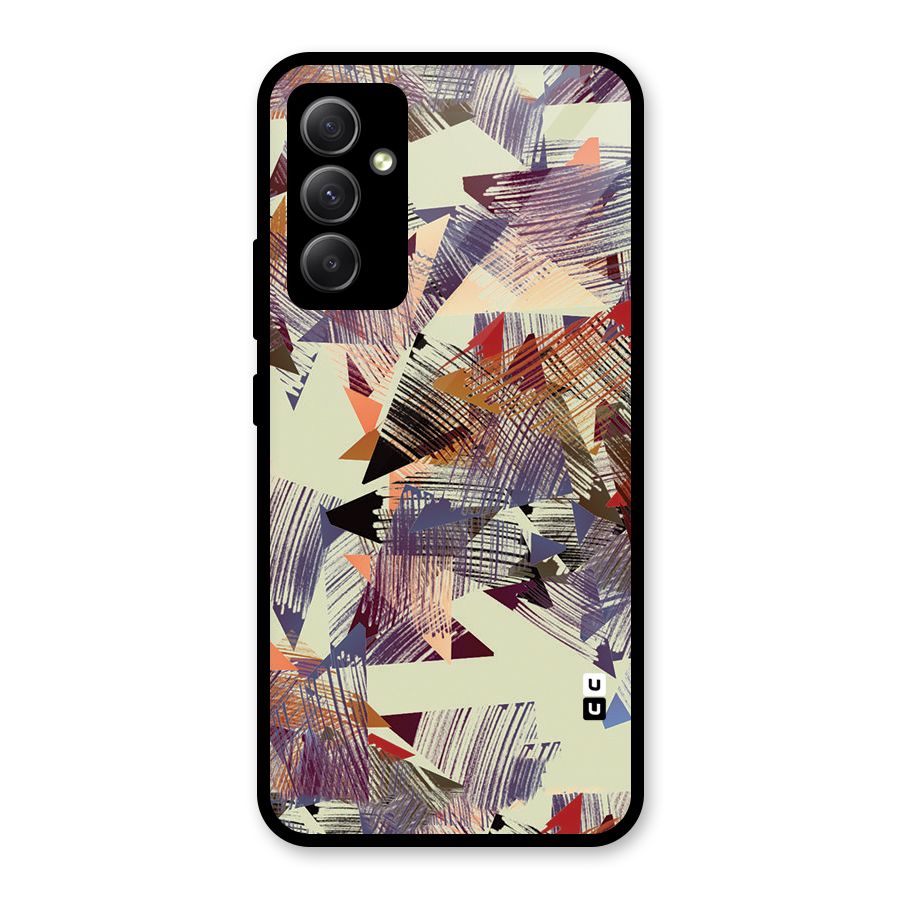 Abstract Sketch Glass Back Case for Galaxy A34