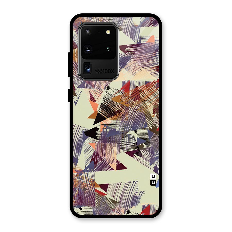 Abstract Sketch Glass Back Case for Galaxy S20 Ultra