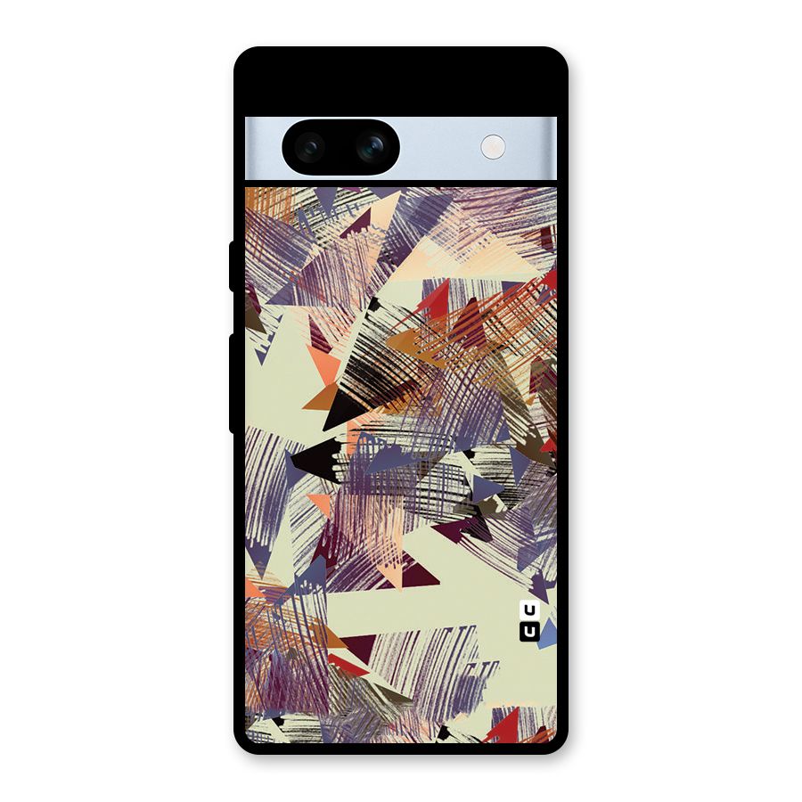 Abstract Sketch Glass Back Case for Google Pixel 7a