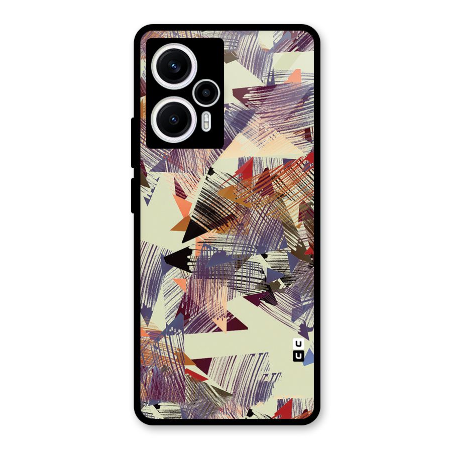 Abstract Sketch Glass Back Case for Poco F5